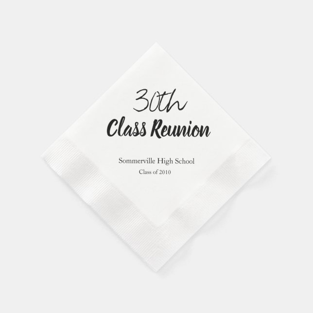 Serviette En Papier 30e High School Reunion Papier de la fête Napkins (Coin)