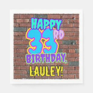 Serviette En Papier 33e anniversaire ~ Amusant, Graffiti urbain inspir