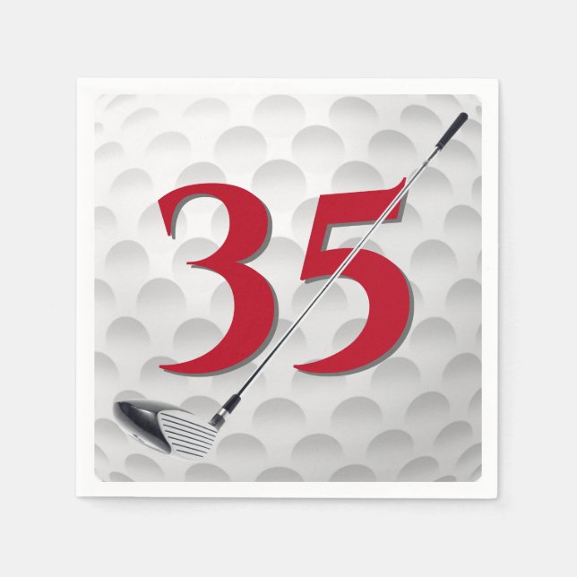 Serviette En Papier 35e anniversaire Golf Club Napkins (Devant)