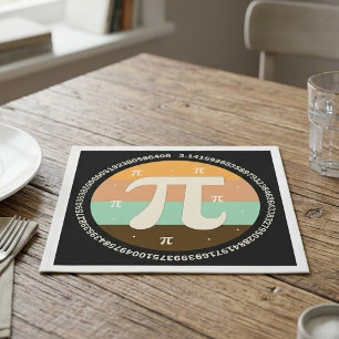 Serviette En Papier 3.14 Conception de la Journée nationale Pi - Idée