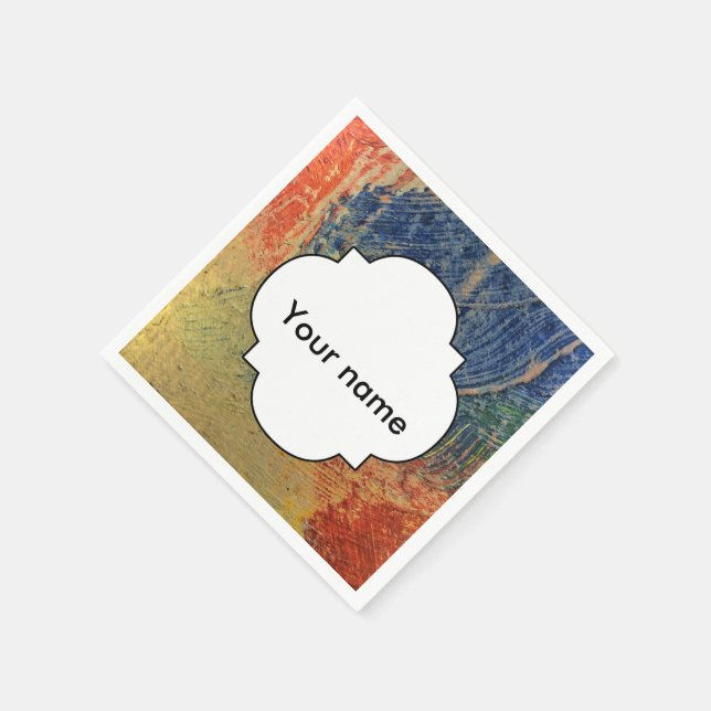 Serviette En Papier 3 couleurs de peinture (Coin)