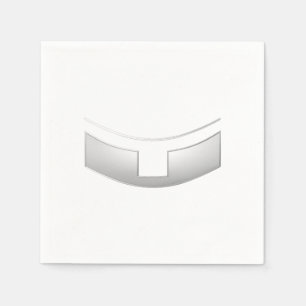 Serviette En Papier 3-D Look Silver Priest's ou ministre's Collar