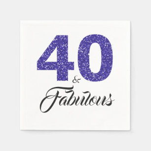 Serviette En Papier 40 et fabuleux Royal Blue Parties scintillant fête