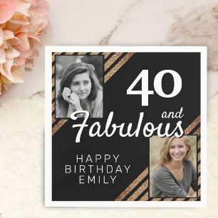 Serviette En Papier 40 et Fabulous Gold Parties scintillant 2 Photo 40