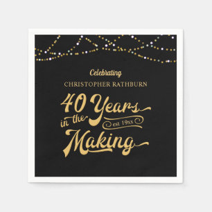 Serviette En Papier 40e anniversaire 40 ans dans la fabrication des lu