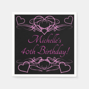 Serviette En Papier 40e anniversaire de la femme