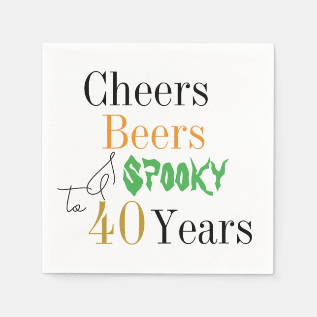 Serviette En Papier 40e anniversaire Halloween Soeurs Éffrayants fête (Devant)