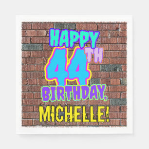 Serviette En Papier 44e Anniversaire ~ Regard amusant inspiré du graff