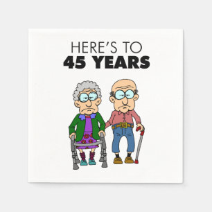 Serviette En Papier 45e anniversaire du Mariage vieillissant