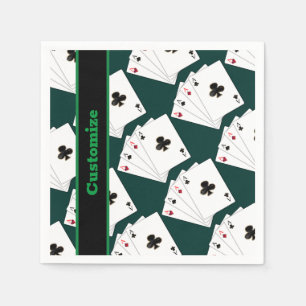Serviette En Papier 4 As Jouer Cartes Napkins