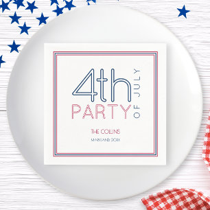 Serviette En Papier 4 juillet Famille Moderne Reunion