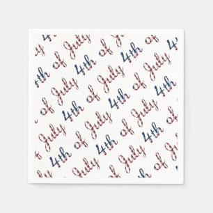 Serviette En Papier 4 juillet Fête de l'Indépendance Étoiles et rayure