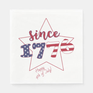 Serviette En Papier 4 juillet heureux   Depuis 1776 - Patriotique