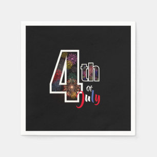 Serviette En Papier 4 juillet jolies pièces pyrotechniques