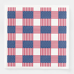 Serviette En Papier 4 juillet Patriotic Paper Napkins