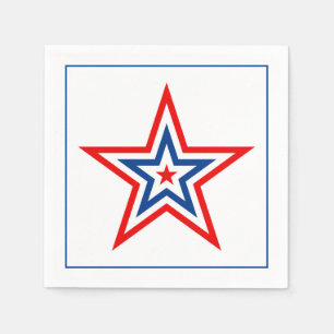 Serviette En Papier 4 juillet Patriotic Paper Napkins
