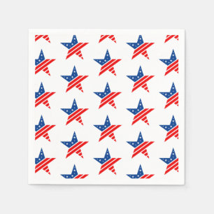 Serviette En Papier 4 juillet Patriotic Paper Napkins