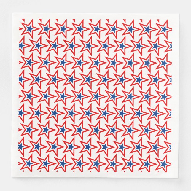 Serviette En Papier 4 juillet Patriotic Paper Napkins (Devant)