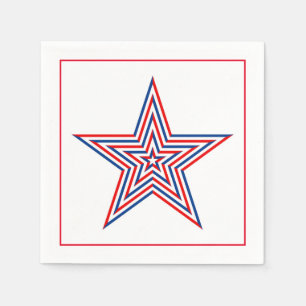 Serviette En Papier 4 juillet Patriotic Paper Napkins