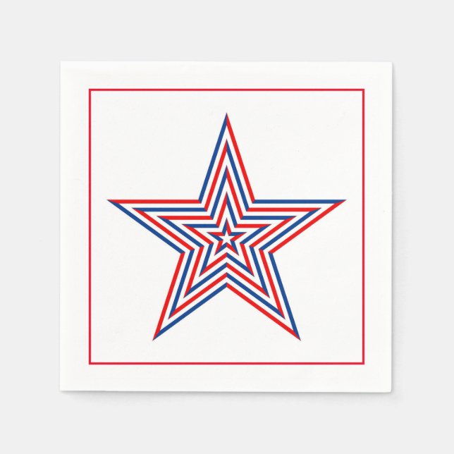 Serviette En Papier 4 juillet Patriotic Paper Napkins (Devant)