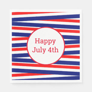 Serviette En Papier 4 juillet Patriotic Paper Napkins
