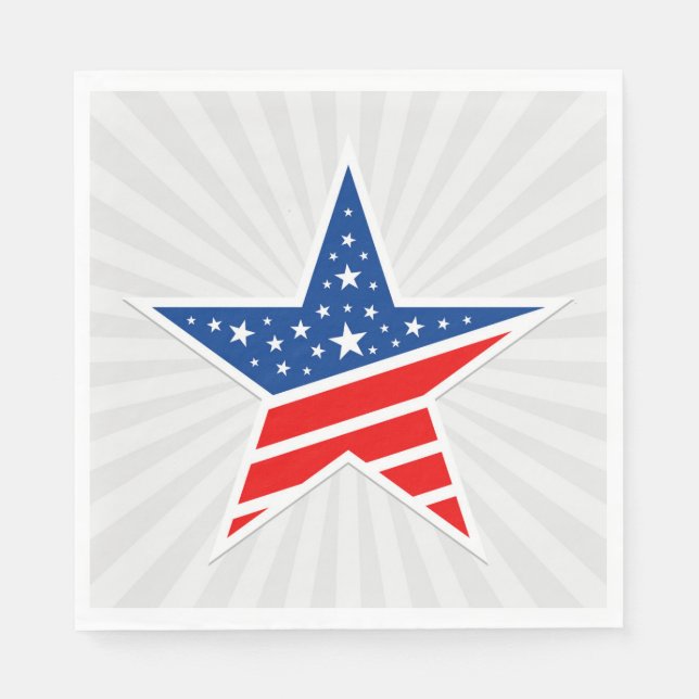 Serviette En Papier 4 juillet Patriotic Paper Napkins (Devant)