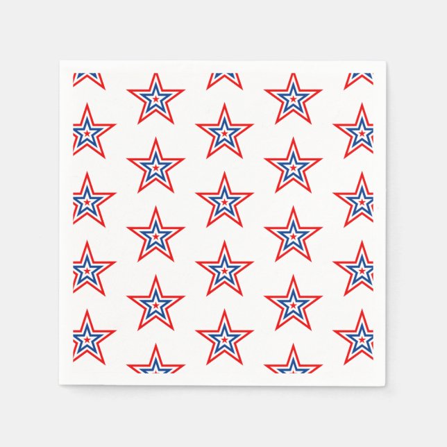 Serviette En Papier 4 juillet Patriotic Paper Napkins (Devant)