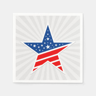Serviette En Papier 4 juillet Patriotic Paper Napkins