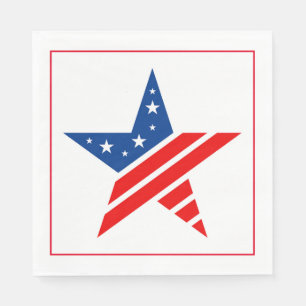 Serviette En Papier 4 juillet Patriotic Paper Napkins