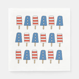 Serviette En Papier 4 juillet Popsicles 4 juillet fête de l'indépendan