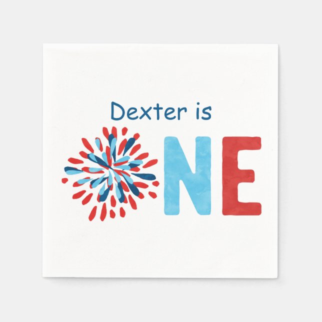 Serviette En Papier 4 juillet premier anniversaire (Devant)