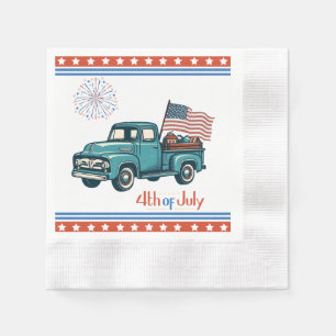 Serviette En Papier 4 juillet rustique/vintage