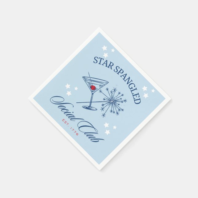 Serviette En Papier 4 juillet serviettes de cocktails (Coin)