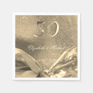 Serviette En Papier 50 ans de jubilé d'Mariage d'or