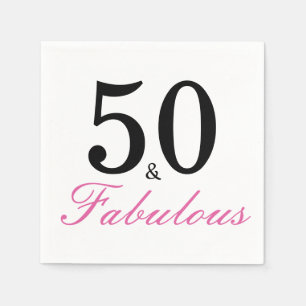 Serviette En Papier 50 ans et fabuleuse fête d'anniversaire Napkin