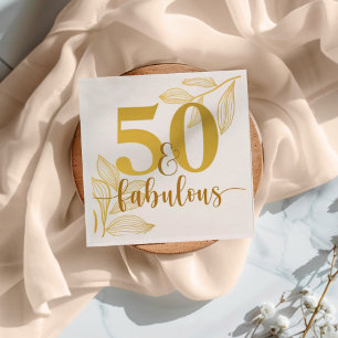 Serviette En Papier 50 et fabuleuse typographie or