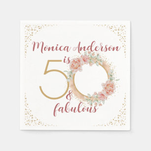 Serviette En Papier 50 et fabuleux 50e anniversaire Parties scintillan