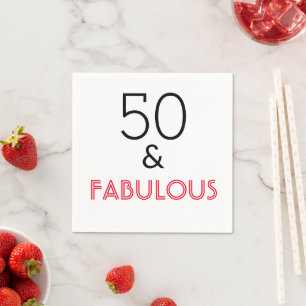 Serviette En Papier 50 et Fabuleux anniversaire
