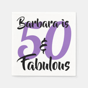 Serviette En Papier 50 et fabuleux fête d'anniversaire personnalisée