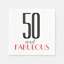 50 et Fabuleux Rétro Anniversaire Rouge Noir