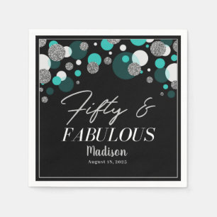 Serviette En Papier 50 et fabuleux serviettes noires et Turquoises