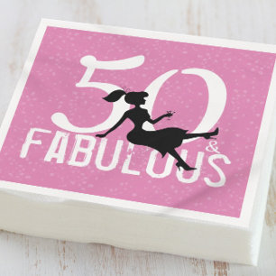 Serviette En Papier 50 et Fabulous Rose Custom
