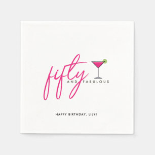 Serviette En Papier 50 et Fabulous Women's 50th Birthday Party