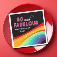 50 & Fabulous Rainbow Sparkle 50e anniversaire fêt