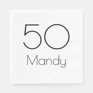 Serviette En Papier 50 serviettes de fête d'anniversaire personnalis