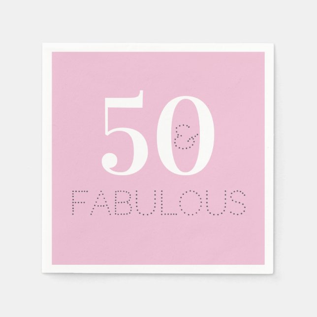 Serviette En Papier 50e anniversaire 50 et fabuleuse fête d'anniversai (Devant)
