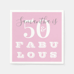 Serviette En Papier 50e anniversaire 50 fabuleuse fête d'anniversaire 