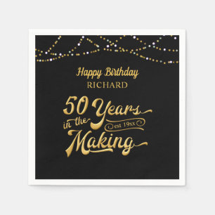 Serviette En Papier 50e anniversaire ANNÉES DANS LA rendre heureux ann