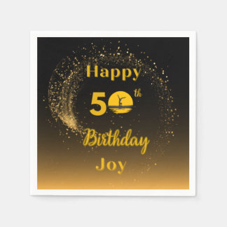 Serviette En Papier 50e anniversaire Cocktail Napkin