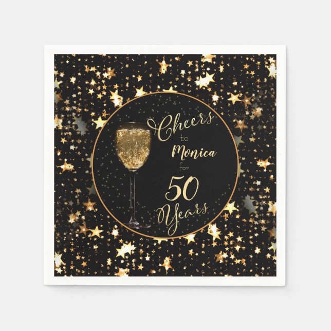 Serviette En Papier 50e anniversaire des encouragements pour les année (Devant)